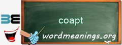 WordMeaning blackboard for coapt